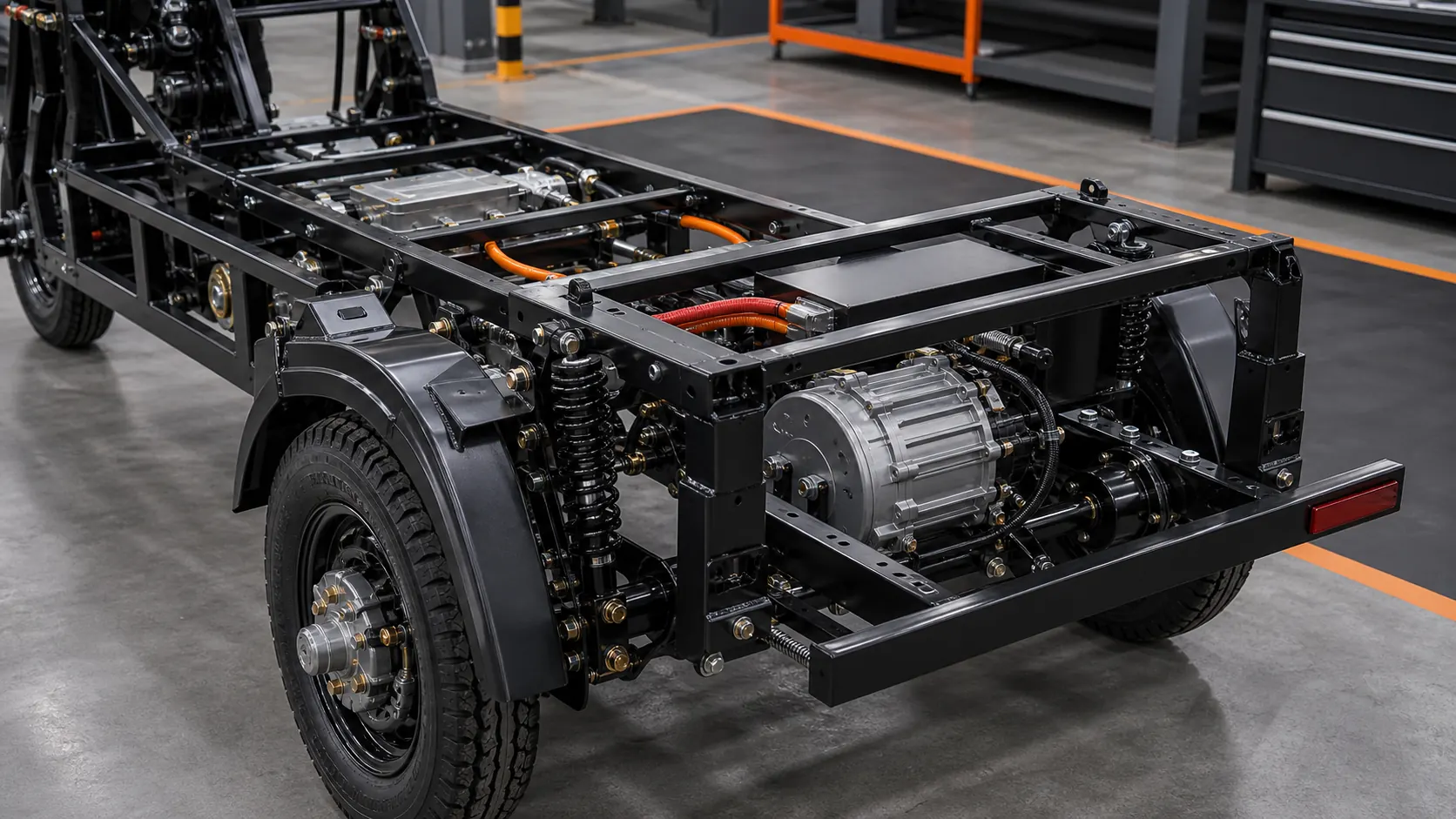 LVHANG electric tricycle chassis and drivetrain reference